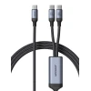 Кабель Joyroom Speedy Series USB-C to 2xUSB-C 100W 1.5 m Black (SA21-1T2)