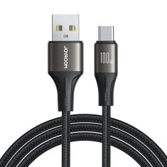 Кабель Joyroom Light-Speed ​​Series SA25-AC6 USB-A to USB-C 100W 1.2m Black (6941237109989)