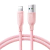 Кабель Joyroom Multi-Color Series SA34-AL3 USB-A to Lighting 3A 1m Pink (6941237110510)