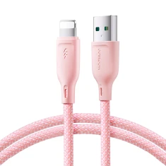 Кабель Joyroom Multi-Color Series SA34-AL3 USB-A to Lighting 3A 1m Pink (6941237110510)