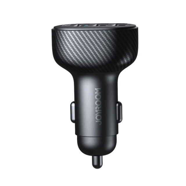 Автомобільний зарядний пристрій Joyroom JR-CCD03 3.4A Car Charger 3x USB-A with Display Black (JR-CCD03)