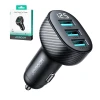 Автомобільний зарядний пристрій Joyroom JR-CCD03 3.4A Car Charger 3x USB-A with Display Black (JR-CCD03)