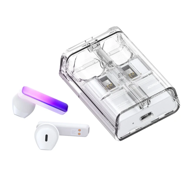 Беспроводные наушники Joyroom IceLens Series LED TWS White (JR-TC1_W)