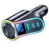Автомобільний зарядний пристрій Joyroom Fast Charger 2xUSB-C/USB-A 150W Black with USB-C Cable (JR-CL21)