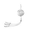 Кабель Joyroom Colorful Series Retractable USB-A to USB-C/Lightning/micro USB 1 m White (S-A40_W)