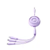 Кабель Joyroom Colorful Series Retractable USB-A to USB-C/Lightning/micro USB 1 m Purple (S-A40_P)