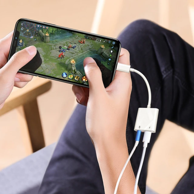 Адаптер Joyroom Lightning to Mini Jack 3.5mm/Lightning White (S-Y105)