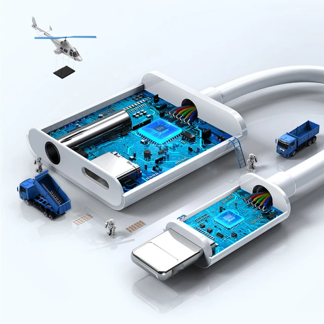 Адаптер Joyroom Lightning to Mini Jack 3.5mm/Lightning White (S-Y105)