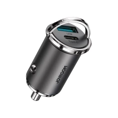 Автомобільний зарядний пристрій Joyroom Quick Charge USB-A/USB-C 45W 5A Grey (C-A35-GR)