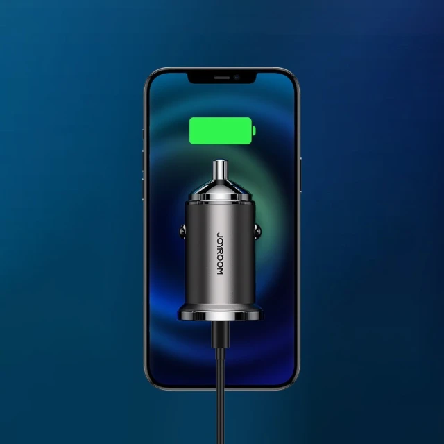 Автомобільний зарядний пристрій Joyroom Quick Charge USB-A/USB-C 45W 5A Grey (C-A35-GR)