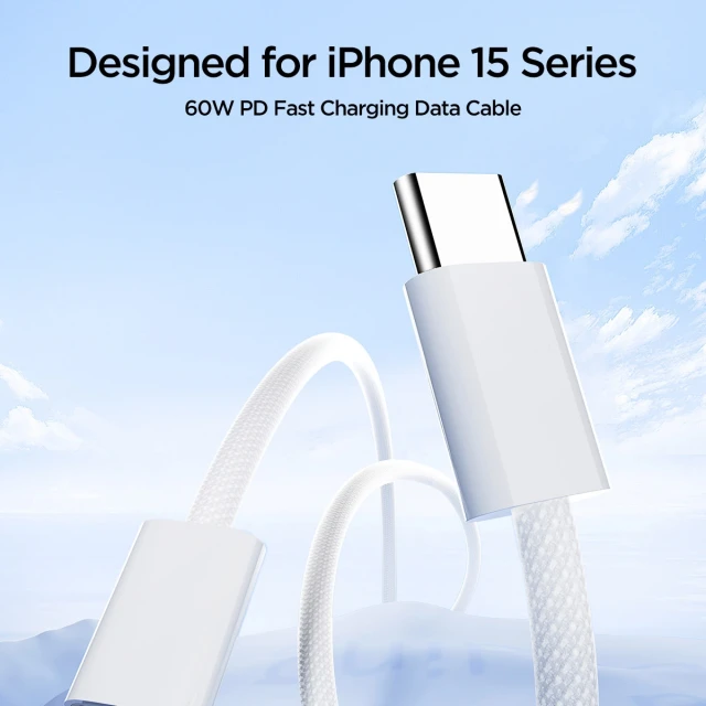 Кабель Joyroom Ben Series USB-C to USB-C 60W 1 m White (S-A45_W)