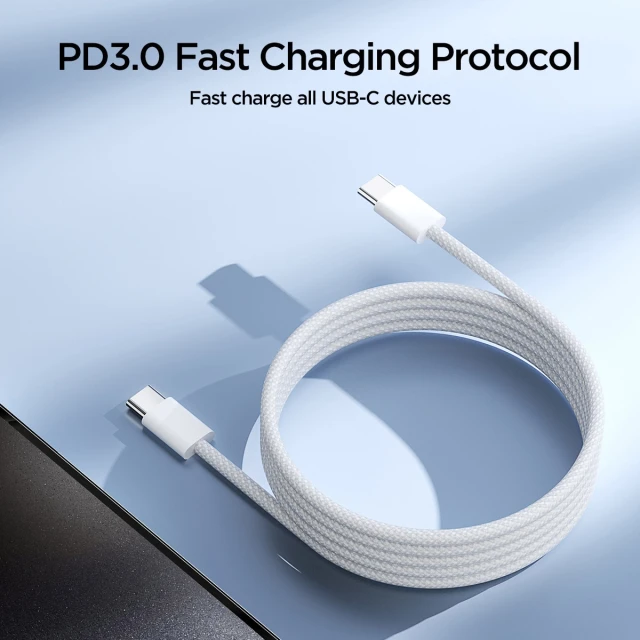 Кабель Joyroom Ben Series USB-C to USB-C 60W 1 m White (S-A45_W)