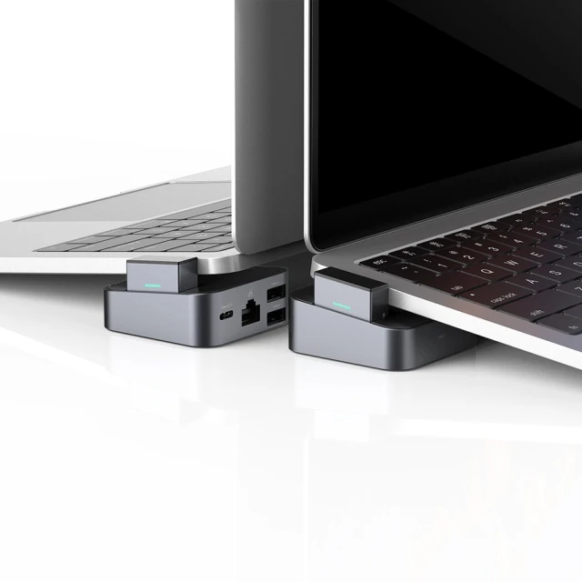 USB-хаб підставка Joyroom USB-C to USB-A/USB-C/RJ45/HDMI/Thunderbolt для MacBook Pro Grey (S-H121-GRAY)