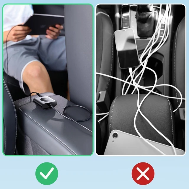 Автомобільний зарядний пристрій Joyroom 3x USB-A/2x USB-C 72W 1.5m Black (JR-CL05)