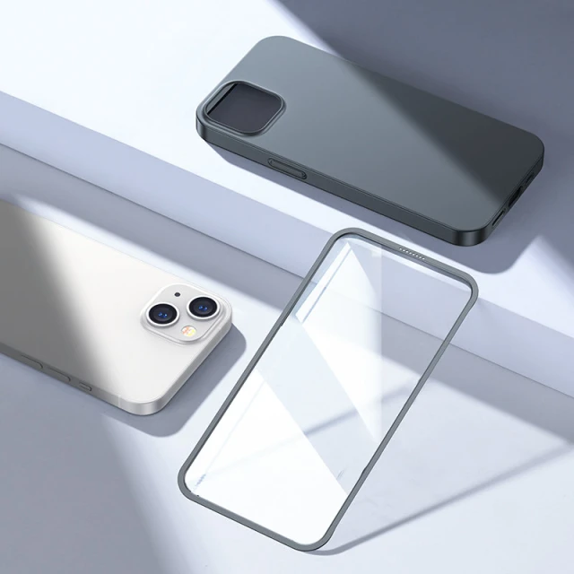 Чохол із захисним склом Joyroom 360 для iPhone 13 Grey (JR-BP927-TRANISH)