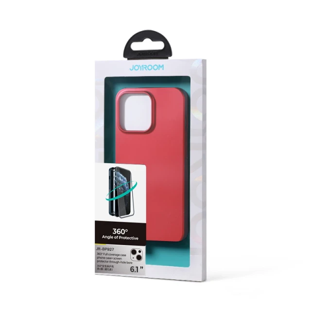 Чохол із захисним склом Joyroom 360 для iPhone 13 Red (JR-BP927-RED)
