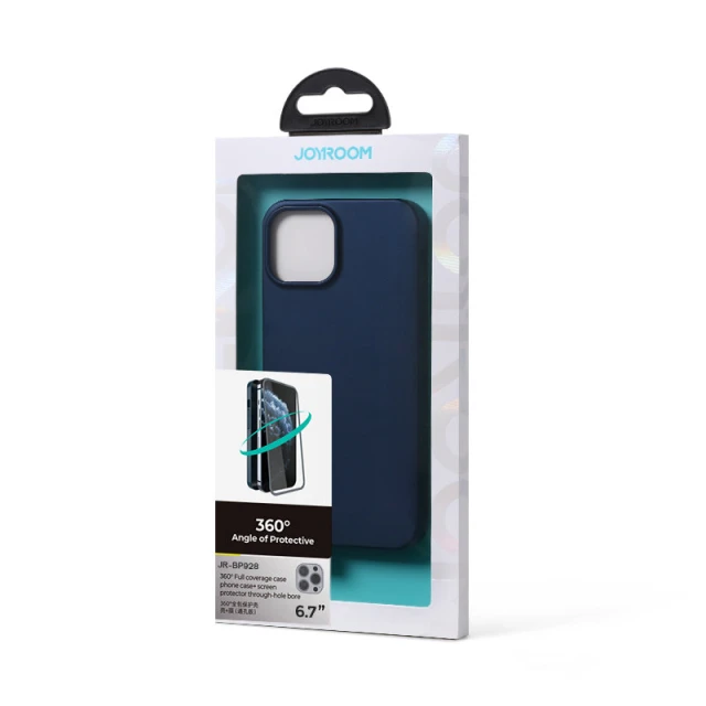 Чохол із захисним склом Joyroom 360 для iPhone 13 Pro Max Blue (JR-BP928-BLUE)