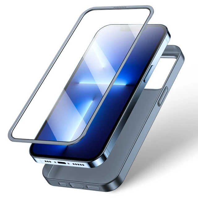 Чохол із захисним склом Joyroom 360 для iPhone 13 Pro Max Grey (JR-BP928-TRANISH)