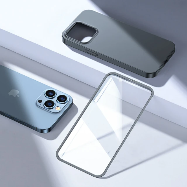 Чохол із захисним склом Joyroom 360 для iPhone 13 Pro Max Grey (JR-BP928-TRANISH)