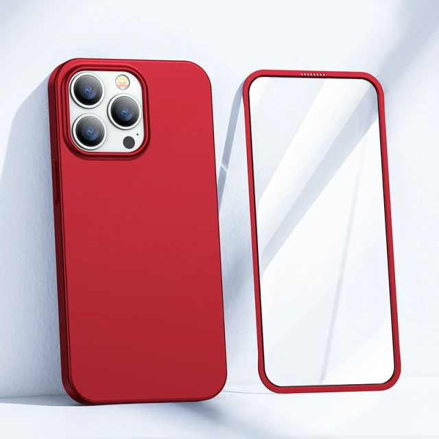 Чохол із захисним склом Joyroom 360 для iPhone 13 Pro Max Red (JR-BP928-RED)