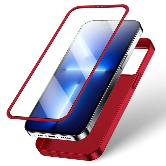 Чохол із захисним склом Joyroom 360 для iPhone 13 Pro Max Red (JR-BP928-RED)