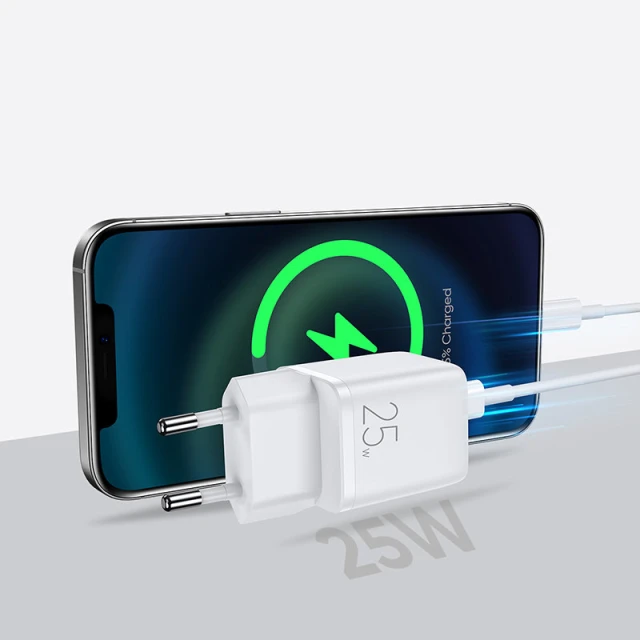 Мережевий зарядний пристрій Joyroom FC 25W USB-C White (L-P251-WH-EU)