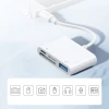 USB-хаб Joyroom Lightning to USB-A/SD/TF/Lightning White (S-H142-WHITE)