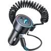 Автомобільний зарядний пристрій Joyroom 3-in-1 USB-A/USB-C with USB-C Cable 55W 1.5m Black (JR-CL07)