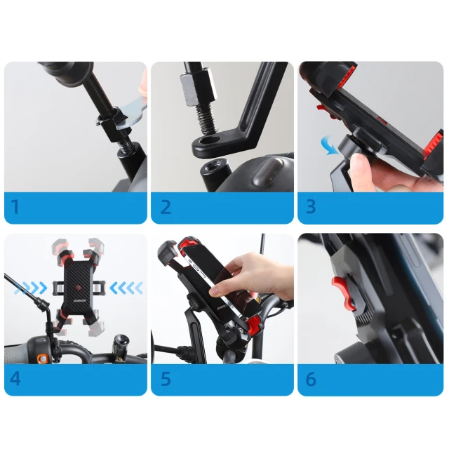 Тримач на кермо для смартфона Joyroom Black (JR-ZS288-M)