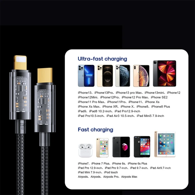 Кабель Joyroom USB-C to Lightning 20W 1.2m Black (S-CL020A12-BLACK)