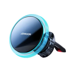 Автотримач з функцією бездротової зарядки Joyroom Qi Wireless Induction Charger for Ventilation Grille 15W Silver with MagSafe (JR-ZS291)