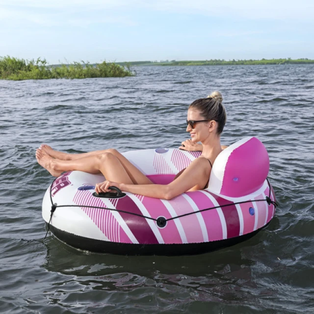 Надувне крісло Bestway Hydro Force Rapid Rider 135 см зі спинкою (6941607392065)
