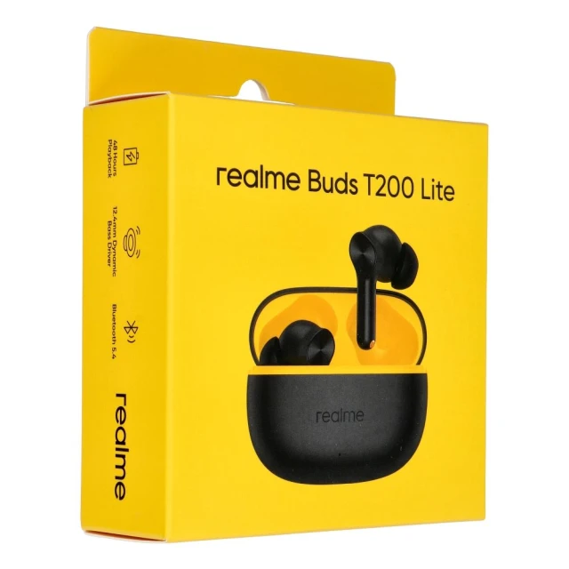 Навушники бездротові Realme Buds T200 Lite Black (6941764454286)