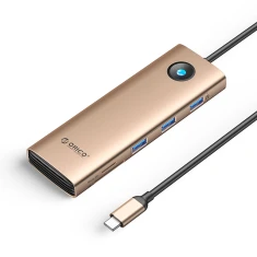 Станція докування USB-C Orico PW11 9в1 3xUSB-A 3.0 1xUSB-C PD 100W HDMI 4K RJ45 (6941788814936)
