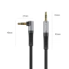 Кабель аудіо кутовий Orico AXW mini jack 3.5 mm 1 m Black (6941788820937)