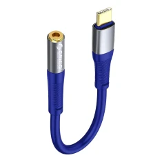 Кабель аудіо Orico AXC-02 USB-C до jack 3.5 mm 20 см Blue (6941788821408)