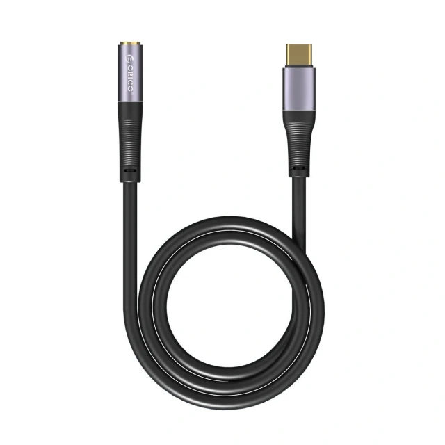 Кабель аудіо Orico AXC USB-C до jack 3.5 mm 1 м Black (6941788821446)