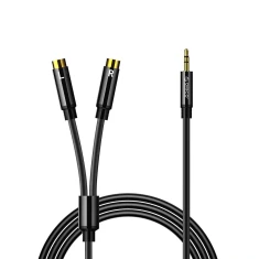 Кабель аудіо Orico AXRF mini jack 3.5 mm to 2x RCA 5 m Black (6941788821590)