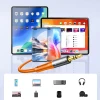 Кабель аудіо Orico AXRF 3.5mm Jack to 2x RCA Female 3m Orange (6941788821668)