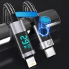 Кабель Orico LDA2L USB-A на Lightning 12 W з LED-дисплеєм 0.5 м Black (6941788826427)