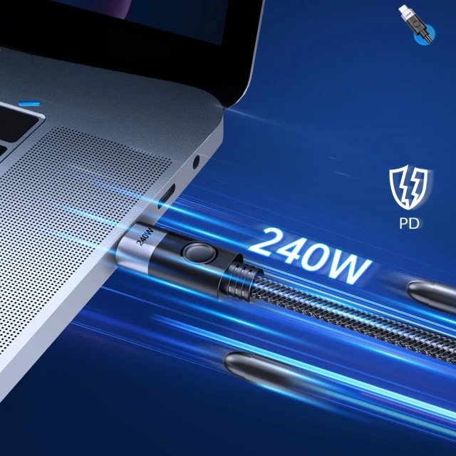 Кабель кутовий Orico CW240 USB-C to USB-C PD 240W 1м (6941788830042)