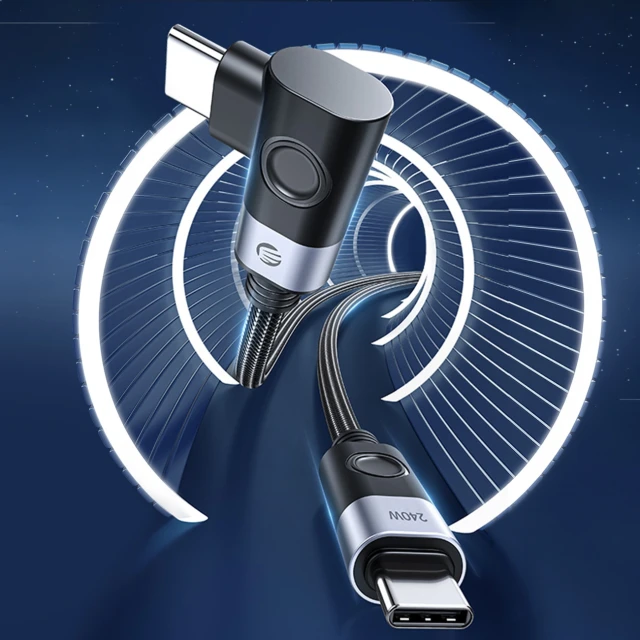 Кабель кутовий Orico CW240 USB-C на USB-C PD 240 W 2 м Black (6941788830066)
