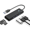 USB Hub Orico PAPW3AT-U3 4-портовий 3x USB-A 3.0 + картридер microSD/SD 1м Black (6941788868922)