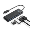 Хаб USB Orico PAPW4A-C3 4-портовий 4x USB-A 3.0 0.15м Black (PAPW4A-C3)