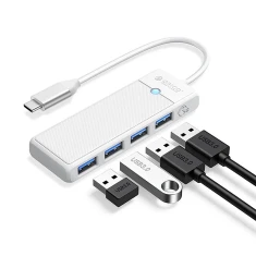 Hub USB Orico PAPW4A-C3 4-портовий 4x USB-A 3.0 0.5m White (6941788869059)