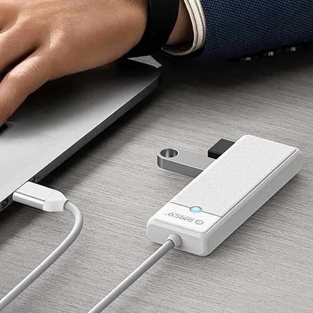 USB Hub Orico PAPW4A-C3 4-портовий 4x USB-A 3.0 1м White (6941788869097)