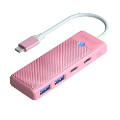 USB Hub Orico PAPW2AC-C3 4-портовий 2x USB-A 3.0 1x USB-C 3.0 PD 100W 0.15 м Pink (6941788869196)
