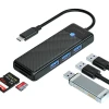 USB Hub Orico PAPW3AT-C3 4-портовий 3x USB-A 3.0 + картридер microSD/SD 1м Black (6941788869325)