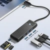 USB Hub Orico PAPW3AT-C3 4-портовий 3x USB-A 3.0 + картридер microSD/SD 1м Black (6941788869325)