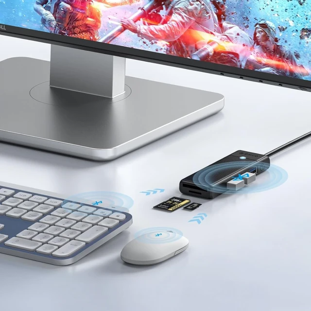 USB Hub Orico PAPW3AT-C3 4-портовий 3x USB-A 3.0 + картридер microSD/SD 1м Black (6941788869325)
